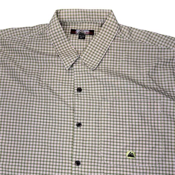 Vintage First Down Sz XXL Biggie Shirt Green Orange Plaid Short Sleeve Button - Picture 1 of 12